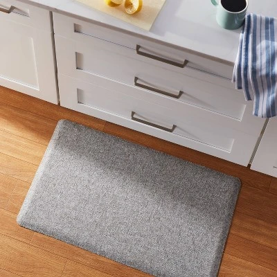 30" X 18" Basketweave Comfort Mat Gray - Threshold™ 1 30" X 18" Basketweave Comfort Mat Gray - Threshold™