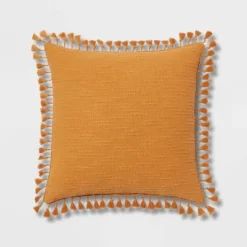 Euro Textured Slub Tassel Decorative Throw Pillow - Threshold™ -Threshold GUEST 641ffcb5 3d47 4dcc 8482 c326e89e9e51
