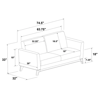 Middlefield Wood Base Sofa - Threshold™ 6 Middlefield Wood Base Sofa - Threshold™ - Image 6