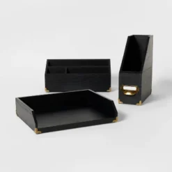 Wood Desktop Storage Unit Black - Threshold™ -Threshold GUEST 66b95bd0 8b87 456a a0b2 88044647af9a
