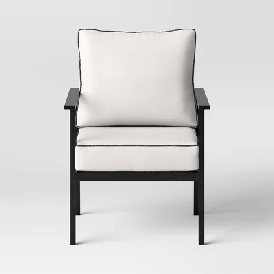 Searsburg 3pc Aluminum Patio Chat Set - Black - Threshold™ 3 Searsburg 3pc Aluminum Patio Chat Set - Black - Threshold™ - Image 3