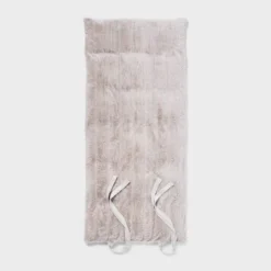 Luxe Channel Faux Fur Lounge Pillow Light Gray - Threshold™ -Threshold GUEST 6b4540a7 e802 4a72 9e74 ec8cd0ced3ce