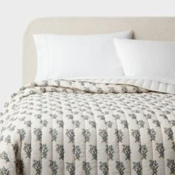 Voile Woodblock Printed Quilt Ivory - Threshold™ -Threshold GUEST 6c09ead2 dfb1 46be bf31 3922aa8b5dff