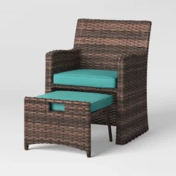 Halsted 5pc Wicker Small Space Patio Furniture Set - Threshold 18 Halsted 5pc Wicker Small Space Patio Furniture Set - Threshold -Threshold GUEST 6c98a51f 7020 4c1a ae2d db726576d1ba