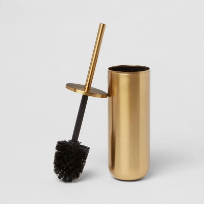 Brushed Brass Toilet Bowl Brush Gold - Threshold™ 2 Brushed Brass Toilet Bowl Brush Gold - Threshold™ - Image 2