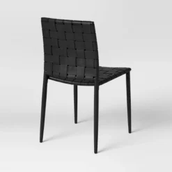 Wellfleet Woven Leather Metal Base Dining Chair - Threshold™ -Threshold GUEST 6d59ee03 4e98 40d3 8283 9f9d59e1aec5