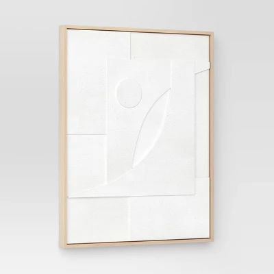 24" X 30" Dimensional II 3D Framed Wall Sculpture With Sand Texture - Threshold™ 2 24" X 30" Dimensional II 3D Framed Wall Sculpture With Sand Texture - Threshold™ - Image 2