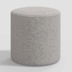 Round Thalia Ottoman In Textured Linen - Threshold™ -Threshold GUEST 6da3dd3e 553d 4c4e 8f58 cb5cd3d9d7ec
