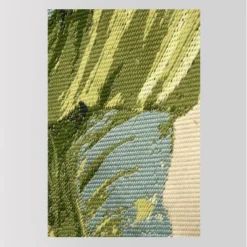 9'x12' Vacation Tropical Rectangular Woven Outdoor Area Rug Green - Threshold™ -Threshold GUEST 6da619bf b142 4b8b 8159 e143f190f78f