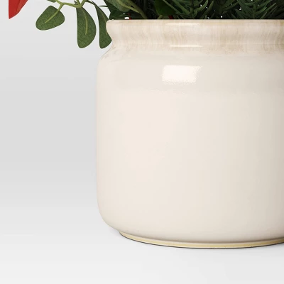 Artificial Plant Large Mixed Greenery And Poinsettia Arrangement - Threshold™ 3 Artificial Plant Large Mixed Greenery And Poinsettia Arrangement - Threshold™ - Image 3