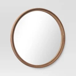 26" Classic Wood Round Mirror Natural - Threshold™ 3 26" Classic Wood Round Mirror Natural - Threshold™ -Threshold GUEST 6e0d23aa 47c9 4a7c 827b 4d4a7ea57f24