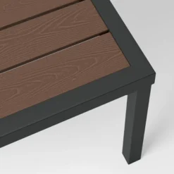 Bryant 2pc Faux Wood Patio Loveseat & Coffee Table - Gray/Natural - Threshold™ -Threshold GUEST 6f5e500e 49d6 4462 9caf 11a4e3e8e2a1