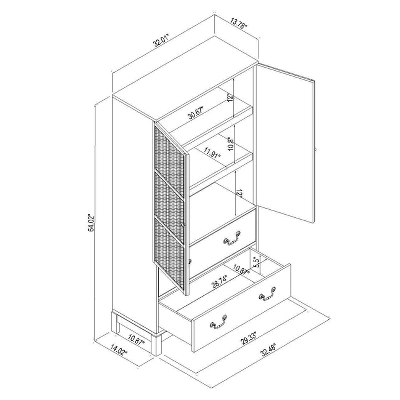 Brandeis Woven Cabinet Brown - Threshold™ Designed With Studio McGee 7 Brandeis Woven Cabinet Brown - Threshold™ Designed With Studio McGee - Image 7