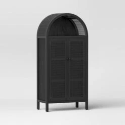 Woven Arched Wood Cabinet - Threshold™ -Threshold GUEST 71d7b8e7 0b8a 4c88 af3c ece9ad48100b