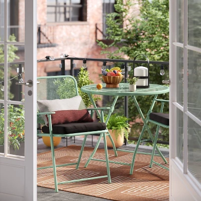 5'x7' Geometric Outdoor Rug Brown/White - Threshold™ 1 5'x7' Geometric Outdoor Rug Brown/White - Threshold™