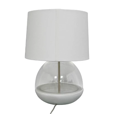 Glass Mixed Material Table Lamp Gray (Includes LED Light Bulb) - Threshold™ 5 Glass Mixed Material Table Lamp Gray (Includes LED Light Bulb) - Threshold™ - Image 5