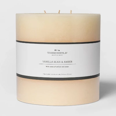 Pillar Vanilla Bean And Amber Candle - Threshold™ 4 Pillar Vanilla Bean And Amber Candle - Threshold™ - Image 4