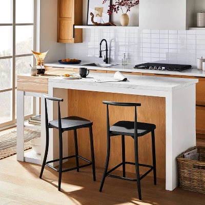 Northwood Metal Cafe Counter Height Barstool Black - Threshold™ Designed With Studio McGee 1 Northwood Metal Cafe Counter Height Barstool Black - Threshold™ Designed With Studio McGee