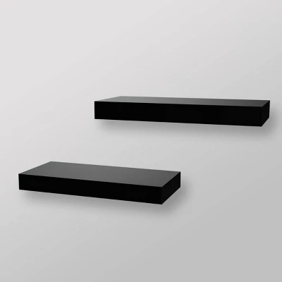 Set Of 2 16" Wood Ledge Wall Shelf - Threshold™ 1 Set Of 2 16" Wood Ledge Wall Shelf - Threshold™