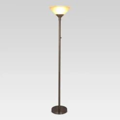 Torchiere Floor Lamp With Glass Shade - Threshold™