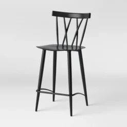 Set Of 2 Becket Metal X Back Counter Height Barstool Black - Threshold™ -Threshold GUEST 7ab60607 4e5e 4b03 a2af 7cf9061779fb