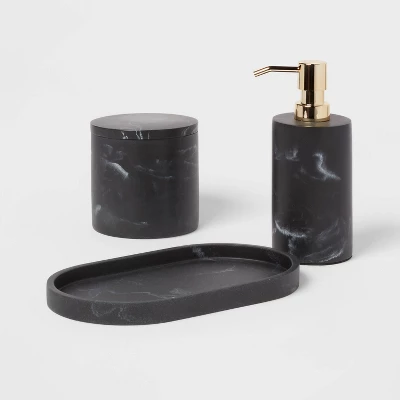 Marble Bath Canister Black - Threshold™ 4 Marble Bath Canister Black - Threshold™ - Image 4