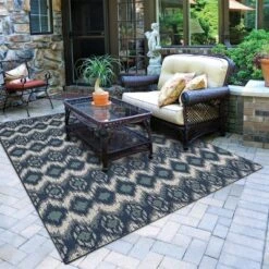 Ikat Outdoor Rug Blue - Threshold -Threshold GUEST 7cefe464 7467 4e8c b89d c8028604630b