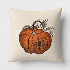 Pumpkin With Spider Cotton Square Halloween Throw Pillow Ivory - Threshold™ 8 Pumpkin With Spider Cotton Square Halloween Throw Pillow Ivory - Threshold™ -Threshold GUEST 7d6a836a 3c3b 495e 8f4c f15b752115c6