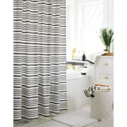 Striped Shower Curtain Black/White - Threshold™ -Threshold GUEST 7f7c3a99 e20e 449e ba65 7e1967da8491