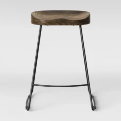 Hull Low Back Wood/Metal Counter Height Barstool - Threshold™ -Threshold GUEST 8052f369 813c 40b6 b5ad 0430ec8d2b7a