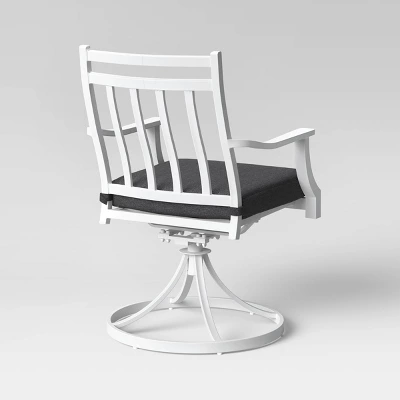 2pc Fairmont Metal Rocking Outdoor Patio Dining Chairs Swivel Chairs Charcoal - Threshold™ 3 2pc Fairmont Metal Rocking Outdoor Patio Dining Chairs Swivel Chairs Charcoal - Threshold™ - Image 3