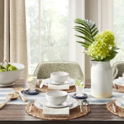 16pc Porcelain Beaded Rim Dinnerware Set White - Threshold™ 5 16pc Porcelain Beaded Rim Dinnerware Set White - Threshold™ -Threshold GUEST 81517997 f58c 4b61 b851 e254615c0e6f