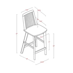 Linden Modified Windsor Wood Counter Height Barstool - Threshold™ Designed With Studio McGee -Threshold GUEST 83440ad4 363c 45f5 885d 6fc3fbd62724
