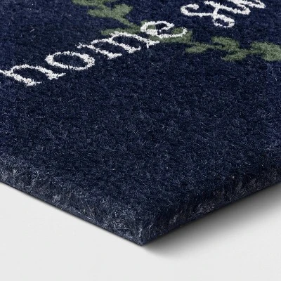 1'6"x2'6" Home Sweet Home Doormat Navy - Threshold™ 2 1'6"x2'6" Home Sweet Home Doormat Navy - Threshold™ - Image 2