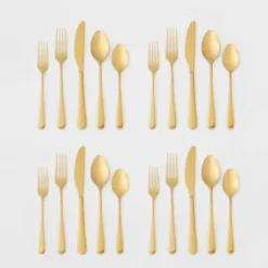 20pc Harrington Flatware Set Gold - Threshold™ 5 20pc Harrington Flatware Set Gold - Threshold™ -Threshold GUEST 83f8ea2e 2885 4bf8 9e92 e1aa54e1e88c