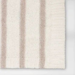 Cozy Feathery Knit Border Striped Throw Blanket - Threshold™ -Threshold GUEST 840d0204 f466 451f aa6f cf9ab12d4704