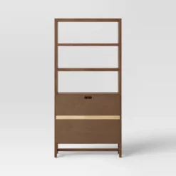 70.5" Warwick Storage Bookcase Brown - Threshold™ -Threshold GUEST 85980270 0fc8 4a5b ba6e e66fa9ae95c9