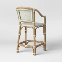 Parksley Rattan And Woven Counter Height Barstool White - Threshold™ -Threshold GUEST 85a3cbc1 515c 4385 be24 e88f92678a50