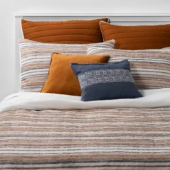 8pc Woven Stripe Comforter Bedding Set Blue/Orange/Off White - Threshold™ 9 8pc Woven Stripe Comforter Bedding Set Blue/Orange/Off White - Threshold™ -Threshold GUEST 876fc230 7cf5 4589 b2d9 820bcdb612cb