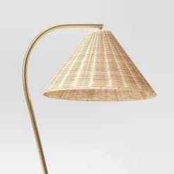 Gooseneck Floor Lamp With Natural Shade - Threshold™ -Threshold GUEST 88390ce5 6f99 4759 8590 a08074c6f149
