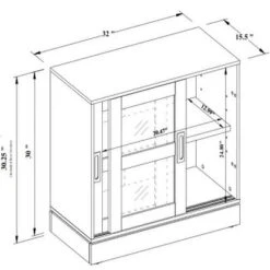 32" Promontory Sliding Glass 2 Door Cabinet - Threshold™ Designed With Studio McGee 17 32" Promontory Sliding Glass 2 Door Cabinet - Threshold™ Designed With Studio McGee -Threshold GUEST 886a1690 8c08 4bfa 84cf 5fb1b76c3fe4