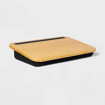 Bamboo Lap Desk With Powerbank And Charging Cable Brown/Black - Threshold™ 3 Bamboo Lap Desk With Powerbank And Charging Cable Brown/Black - Threshold™ - Image 3