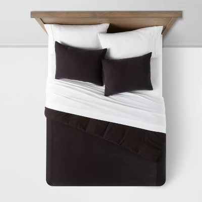 Lustrous Velvet Duvet Cover & Sham Set - Threshold™ 2 Lustrous Velvet Duvet Cover & Sham Set - Threshold™ - Image 2