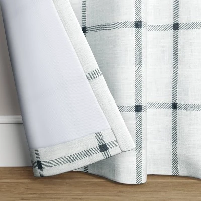 1pc Blackout Window Curtain Panel Gray - Threshold™ 2 1pc Blackout Window Curtain Panel Gray - Threshold™ - Image 2