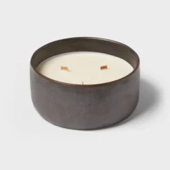 16oz Blackened Bowl Ceramic With Multi Woodwick And Dustcover Honeycrisp Apple Cider Candle Black - Threshold™ 6 16oz Blackened Bowl Ceramic With Multi Woodwick And Dustcover Honeycrisp Apple Cider Candle Black - Threshold™ -Threshold GUEST 8c5f5299 8129 4498 a24c 45129218696d