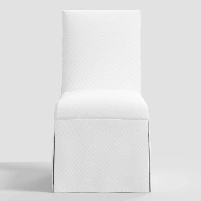 Samy Skirted Slipcover Dining Chair Twill White - Threshold™ 1 Samy Skirted Slipcover Dining Chair Twill White - Threshold™