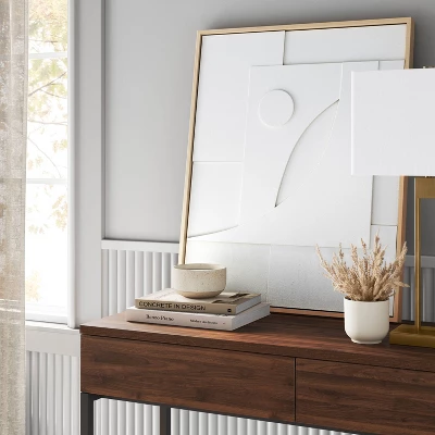 24" X 30" Dimensional II 3D Framed Wall Sculpture With Sand Texture - Threshold™ 1 24" X 30" Dimensional II 3D Framed Wall Sculpture With Sand Texture - Threshold™