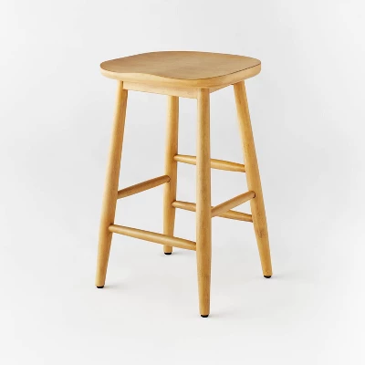 Haddonfield All Wood Backless Counter Height Barstool - Threshold™ Designed With Studio McGee 6 Haddonfield All Wood Backless Counter Height Barstool - Threshold™ Designed With Studio McGee - Image 6