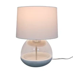 Glass Mixed Material Table Lamp Gray (Includes LED Light Bulb) - Threshold™ 10 Glass Mixed Material Table Lamp Gray (Includes LED Light Bulb) - Threshold™ -Threshold GUEST 8f198274 db4b 4844 b487 1bd096136f6f