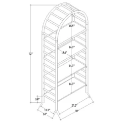 72" Holladay Curved Wooden Bookcase - Threshold™ Designed With Studio McGee 17 72" Holladay Curved Wooden Bookcase - Threshold™ Designed With Studio McGee -Threshold GUEST 907a020b f8bd 48ff ad78 2332a2c16f0a